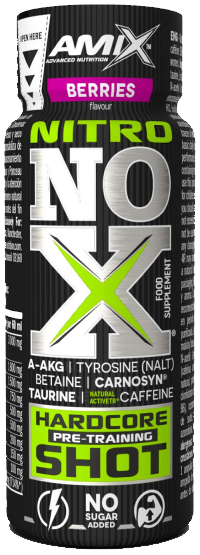 Tekutý predtréningový stimulant (Pre-Workout) Amix NitroNox Shot 60ml bobule