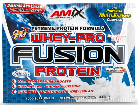 Srvátkový proteínový prášok Amix Pro Fusion 30g jahoda