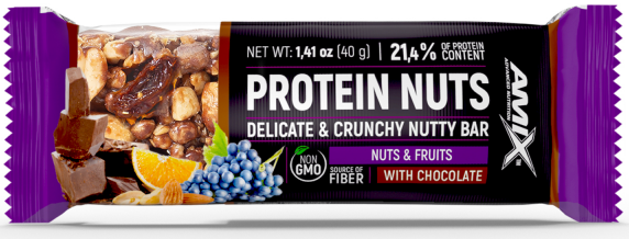 Proteínová tyčinka s orieškami Amix Protein Nuts 40g orechy ovocie