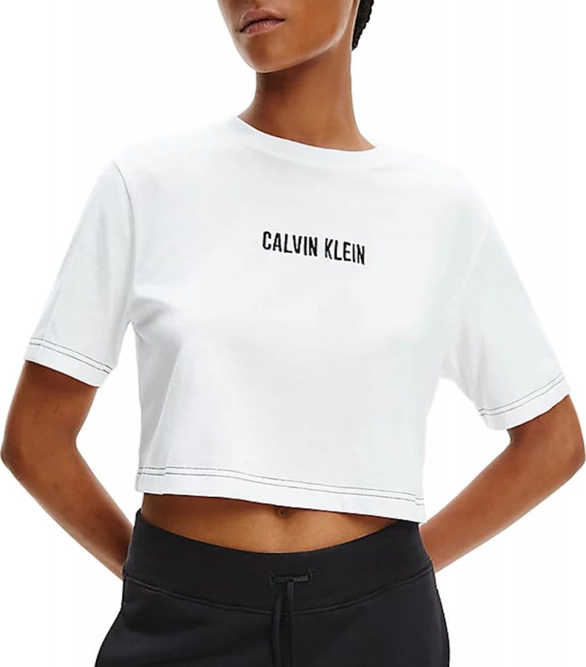 Tričko Calvin Klein Open Back Cropped T-Shirt