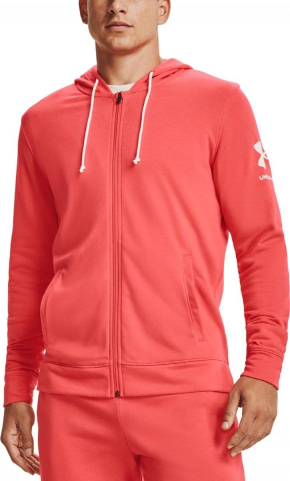 Mikina s kapucňou Under Armour UA RIVAL TERRY FZ HD-RED
