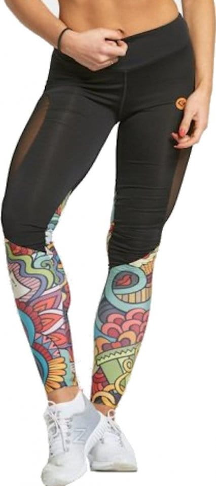 Legíny Gym Glamour Leggings Black&Colorful Love