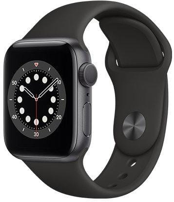 Hodinky Apple Watch S6 GPS, 40mm Space Gray Aluminium Case with Black Sport Band - Regular