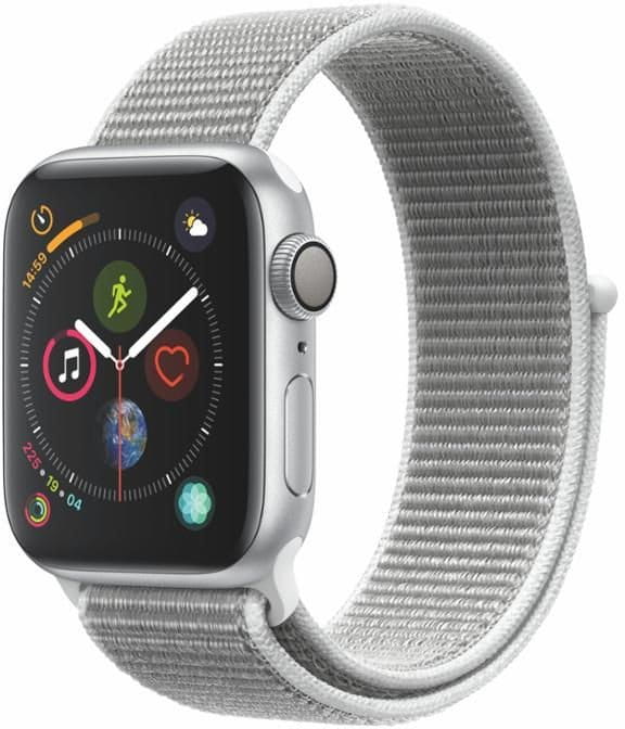 Hodinky Apple Watch Series 4 GPS, 40mm Silver Aluminium Case with Seashell Sport Loop