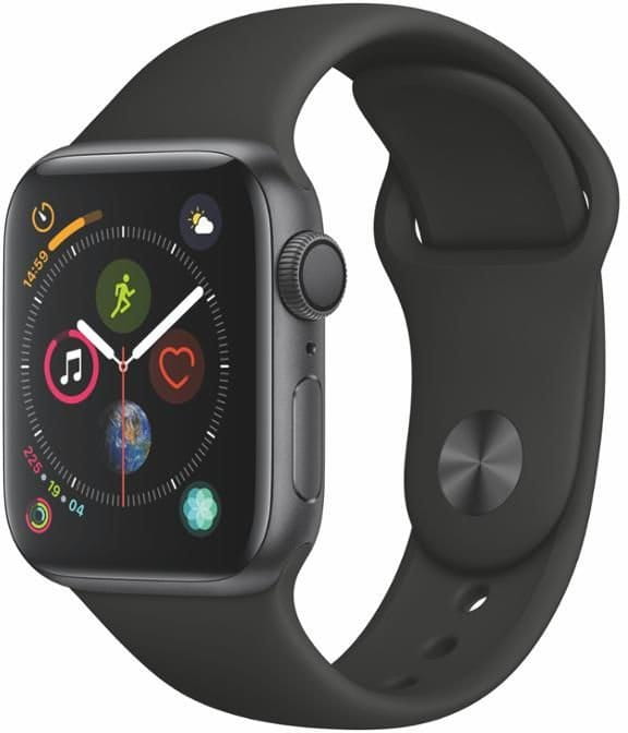 Hodinky Apple Watch Series 4 GPS, 40mm Space Grey Aluminium Case with Black Sport Band