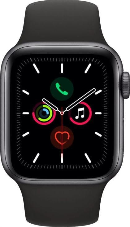 Hodinky Apple Watch Series 5 GPS, 40mm Space Grey Aluminium Case with Black Sport Band