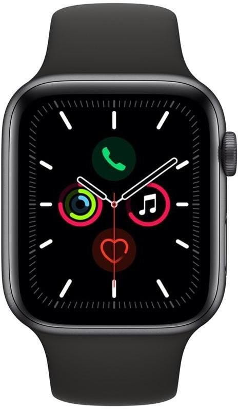 Hodinky Apple Watch Series 5 GPS, 44mm Space Grey Aluminium Case with Black Sport Band